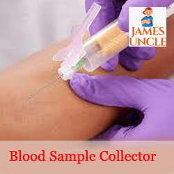 Blood sample collector Miss. Mampi Das in Sarsoona